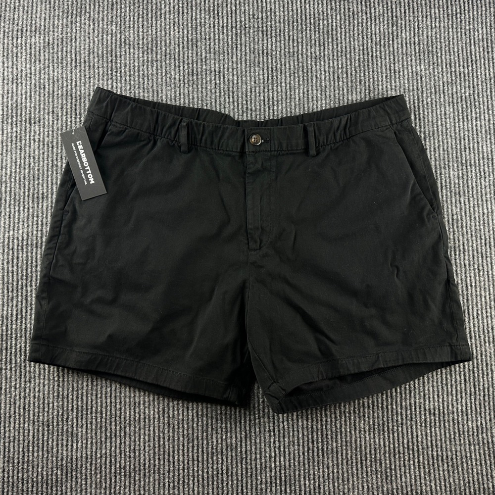 Bearbottom Mens Stretch Chino Shorts Black 5.5 Inch Inseam XXL CHINO-SHORT-5